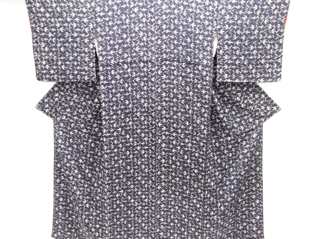 JAPANESE KIMONO / ANTIQUE KIMONO / TAISHO ROMAN STYLE / KINSHA / TSUBAME KASURI PATTERN